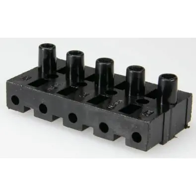 Socket, 5 pole, cable assembly, screw connection, 0.5-2.5 mm², black, 160 BU/5 DS SW - 1