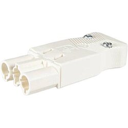 Plug, 3 pole, cable assembly, screw connection, 0.5-2.5 mm², white, AC 166 GSTF/325 WS