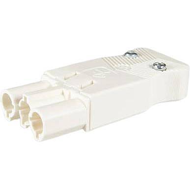 Plug, 3 pole, cable assembly, screw connection, 0.5-2.5 mm², white, AC 166 GSTF/325 WS - 1