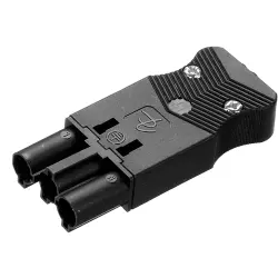 Plug, 3 pole, cable assembly, screw connection, 0.5-2.5 mm², black, AC 166 GSTF/325 SW