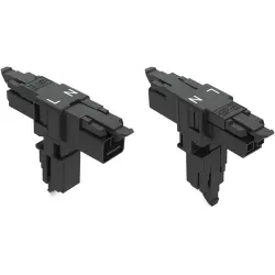 T connector, 2 pole, gray, 890-1615