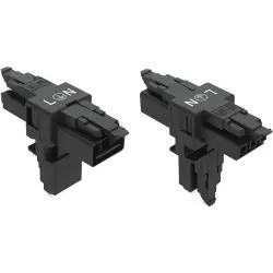 T connector, 3 pole, gray, 890-615