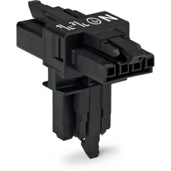 T connector, 4 pole, gray, 890-627