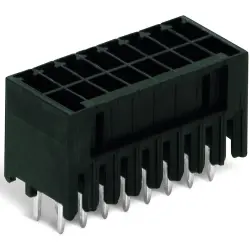 Pin header, 6 pole, pitch 3.5 mm, straight, black, 713-1403