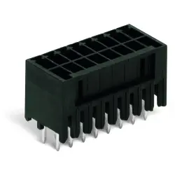 Pin header, 20 pole, pitch 3.5 mm, straight, black, 713-1410