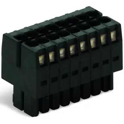 Socket header, 12 pole, pitch 3.5 mm, straight, black, 713-1106 - 1
