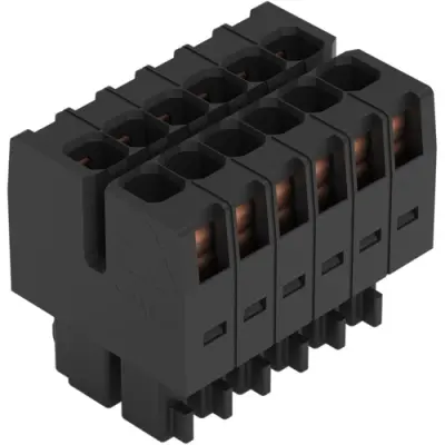 Socket header, 14 pole, pitch 3.5 mm, straight, black, 713-1107 - 1