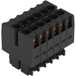 Socket header, 14 pole, pitch 3.5 mm, straight, black, 713-1107