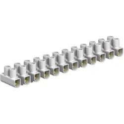 Lustre terminal, 12 pole, 1.5-6.0 mm², clamping points: 12, white, screw connection, 41 A, 2056224