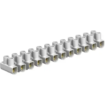 Lustre terminal, 12 pole, 1.5-6.0 mm², clamping points: 12, white, screw connection, 41 A, 2056224 - 1