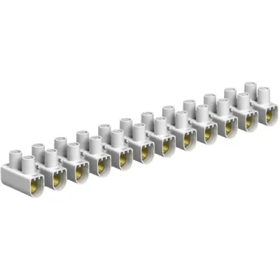 Lustre terminal, 12 pole, 4.0-16 mm², clamping points: 12, white, screw connection, 76 A, 2056550 - 1