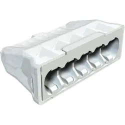 Socket terminal, 5 pole, 0.5-2.5 mm², clamping points: 5, light gray, 24 A, 2054507