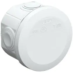 Junction box, 63 x 45 mm, no. of entries: 4, 2.5 mm², gray, IP65, 2007029