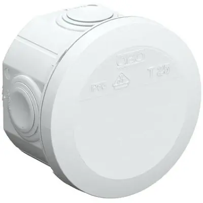 Junction box, 63 x 45 mm, no. of entries: 4, 2.5 mm², gray, IP65, 2007029 - 1