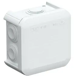 Junction box, 77 x 77 x 46 mm, no. of entries: 7, 4.0 mm², gray, IP55, 2007045