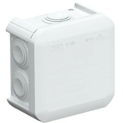 Junction box, 77 x 77 x 46 mm, no. of entries: 7, 4.0 mm², gray, IP55, 2007045 - 1