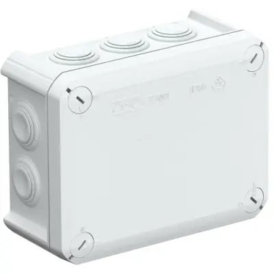 Junction box, 136 x 102 x 57 mm, no. of entries: 10, 10 mm², gray, IP66, 2007077 - 1