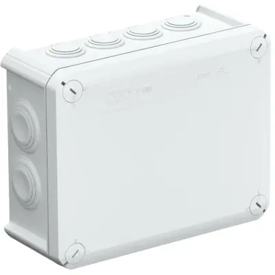 Junction box, 176 x 135 x 67 mm, no. of entries: 12, 16 mm², light gray, IP66, 2007093 - 1