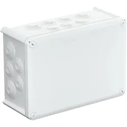 Junction box, 267 x 182 x 110 mm, no. of entries: 24, 35 mm², light gray, IP66, 2007125