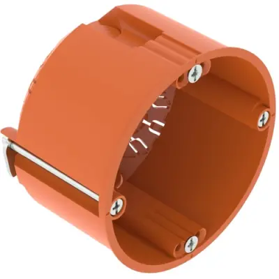 Cavity wall box, 68 x 47 mm, Ø 68 mm, no. of entries: 6, 1.5-2.5 mm², orange, IP30, 2003802 - 1