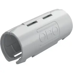 Connecting sleeve, (L x H) 52 x 18 mm, head Ø 15.6 mm, PP, light gray, for M16, 2154081