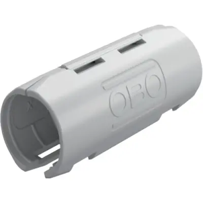 Connecting sleeve, (L x H) 52 x 18 mm, head Ø 15.6 mm, PP, light gray, for M16, 2154081 - 1