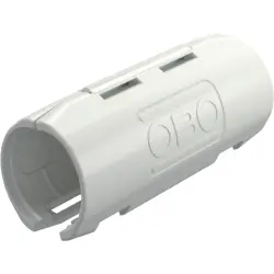 Connecting sleeve, (L x H) 52 x 18 mm, head Ø 16 mm, PP, white, for M16, 2154091