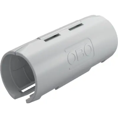 Connecting sleeve, (L x H) 65 x 23 mm, head Ø 20 mm, PP, light gray, for M20, 2154083 - 1
