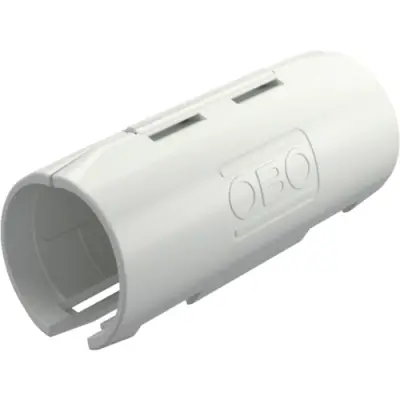 Connecting sleeve, (L x H) 65 x 23 mm, head Ø 21 mm, PP, white, for M20, 2154093 - 1