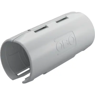 Connecting sleeve, (L x H) 72 x 28 mm, head Ø 25 mm, PP, light gray, for M25, 2154085 - 1