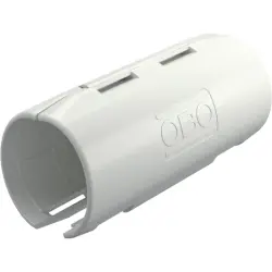 Connecting sleeve, (L x H) 72 x 28 mm, head Ø 24 mm, PP, white, for M25, 2154095