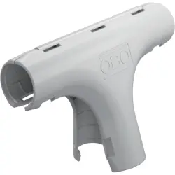 Fitting T-piece, (L x H) 94 x 18 mm, head Ø 16 mm, PP, light gray, for M16, 2153839