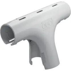 Fitting T-piece, (L x W x H) 110 x 26 x 23 mm, head Ø 21 mm, PP, light gray, for M20, 2153841