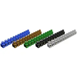 Connection terminal, 12 pole, 2.5 mm², clamping points: 12, black/blue/brown/green-yellow/gray, screw connection, 24 A, 2055201