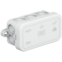 Junction box, 69 x 32 x 30 mm, no. of entries: 10, 2.5 mm², light gray, IP55, 2000001
