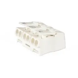 Light clamp, 3 pole, 0.5-2.5 mm², white, plug-in connection, 24 A, LK 980-01/ 3 BD N PE L