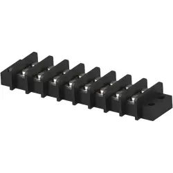 Terminal block, 8 pole, 0.3-2.0 mm², black, PCB connection, 25 A, 1546670-8