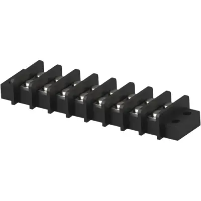 Terminal block, 8 pole, 0.3-2.0 mm², black, PCB connection, 25 A, 1546670-8 - 1