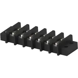 Terminal block, 6 pole, 0.3-2.0 mm², black, PCB connection, 25 A, 1546670-6