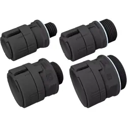Hose screw fitting, PG21, PA, IP54/IP66/IP66K/IP67/IP67M/IP68 (6bar)/IP69K, black, (L) 56.8 mm, 83401472