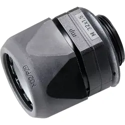 Hose screw fitting, M32, PA, IP68 (6bar), gray, (L) 60 mm, 83511020