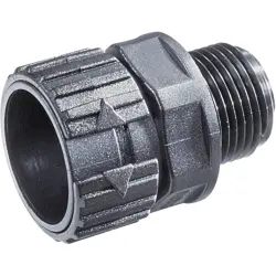 Hose screw fitting, M16, PA, IP54, black, (L) 36 mm, 83602458