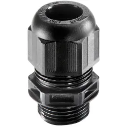 Cable gland, with short connection thread, M16, 20 mm, IP68/IP69, black, 10066121