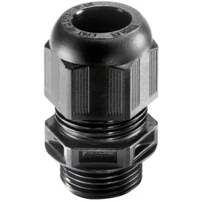 Cable gland, with short connection thread, M20, 24 mm, IP68/IP69, black, 10066122 - 1