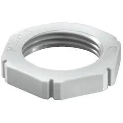 Counter nut, Ø 36 mm, M25, 32 mm, light gray, 10060773
