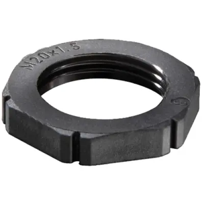 Counter nut, Ø 83 mm, M63, 75 mm, black, 10061787 - 1