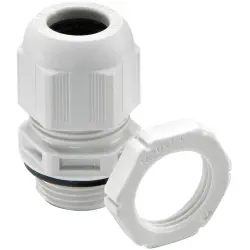 Cable gland kit, with locknut, M40, 46 mm, IP68/IP69, light gray, 10066529