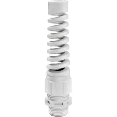 Cable gland, with bend protection, M16, 20 mm, IP68/IP69, light gray, 10060758 - 1