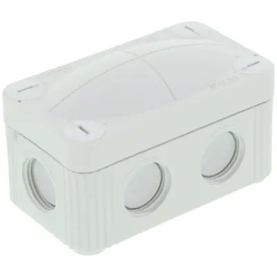 Junction box, no. of entries: 4, 1.5 mm², light gray, IP66/IP67, 10109569 - 1