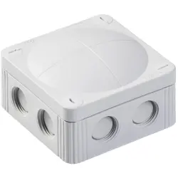 Junction box, no. of entries: 4, 4.0 mm², light gray, IP66/IP67, 10060400